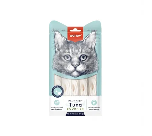 Wanpy Cat creamy treat with tuna and codfish 15 q