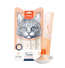 Wanpy Cat creamy treat with tuna and salmon 15 q (Tuna və qızılbalıq, 5 ədəd)