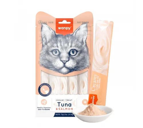 Wanpy Cat creamy treat with tuna and salmon 15 q