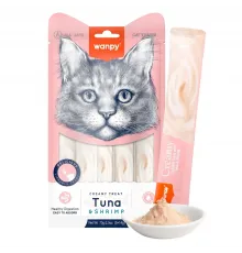 Wanpy Cat creamy treat with tuna and shrimp 15 q (Tuna və krevet, 5 ədəd)