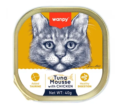 Wanpy Cat mousse with tuna and chicken 40 q