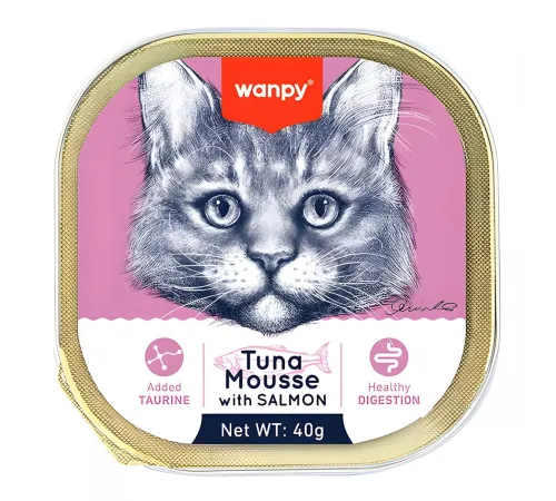 Wanpy Cat mousse with tuna and salmon 40 q