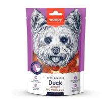 Wanpy Dog Treats with duck jerky dumbbells 100 q (Утиные джерки на сыромятной коже)