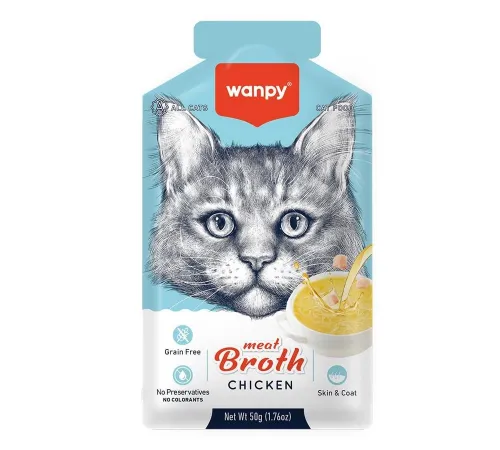 Wanpy adult cat meat broth with chicken 50 g