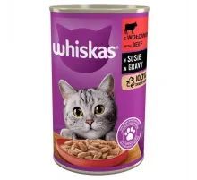 Whiskas adult cat can beef in gravy 400 g