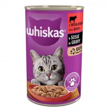 Whiskas adult cat can beef in gravy 400 g (Mal əti)