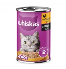 Whiskas adult cat can chicken in gravy 400 g (Toyuq əti)