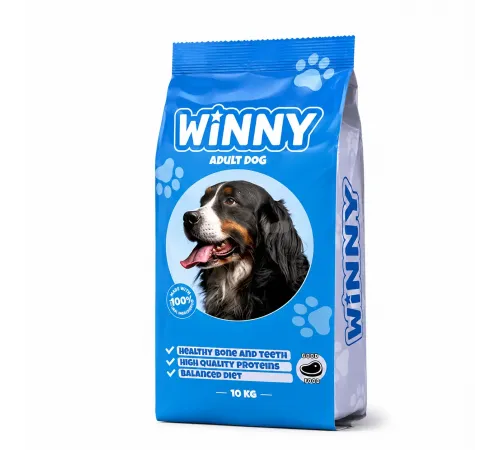 Winny adult dog dry with beef 10 kg