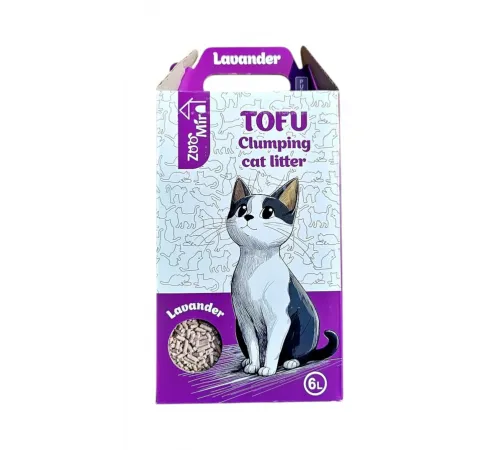 Zoomir clumping tofu cat litter 6 L (Lavander fragrance)