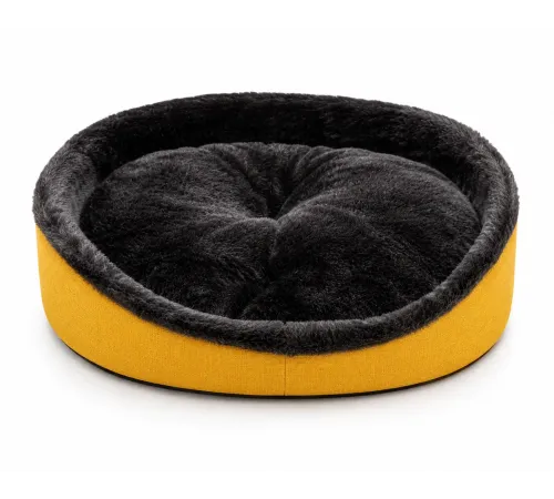 Zoomir fabric pet bed with fur